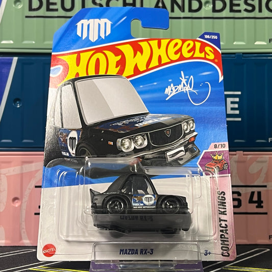 Hot Wheels 2025 Mainline Mazda RX-3 (Mad Mike) #196 Long Card - AUSSIE diecast