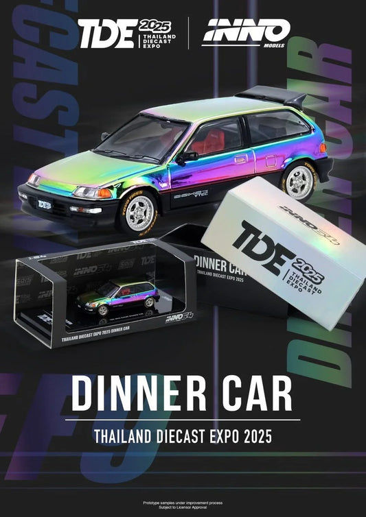 2025 TDE INNO64 Honda Civic SIR (EF9) Chameleon Chrome Dinner exclusive AUSSIE DIECAST