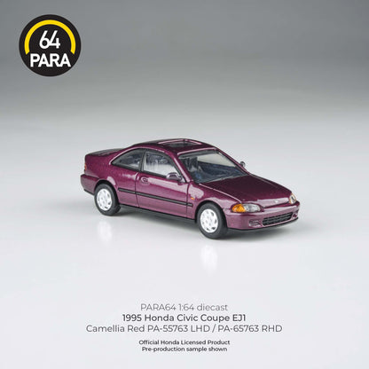 *PREORDER* PARA64 1:64 1995 Honda Civic Coupe Ej1 Red