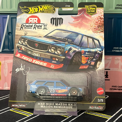 Hot Wheels 2025 Car Culture Ronin Run 2 (FPY86) Mad Mike Mazda RX-3 Wagon - AUSSIE diecast