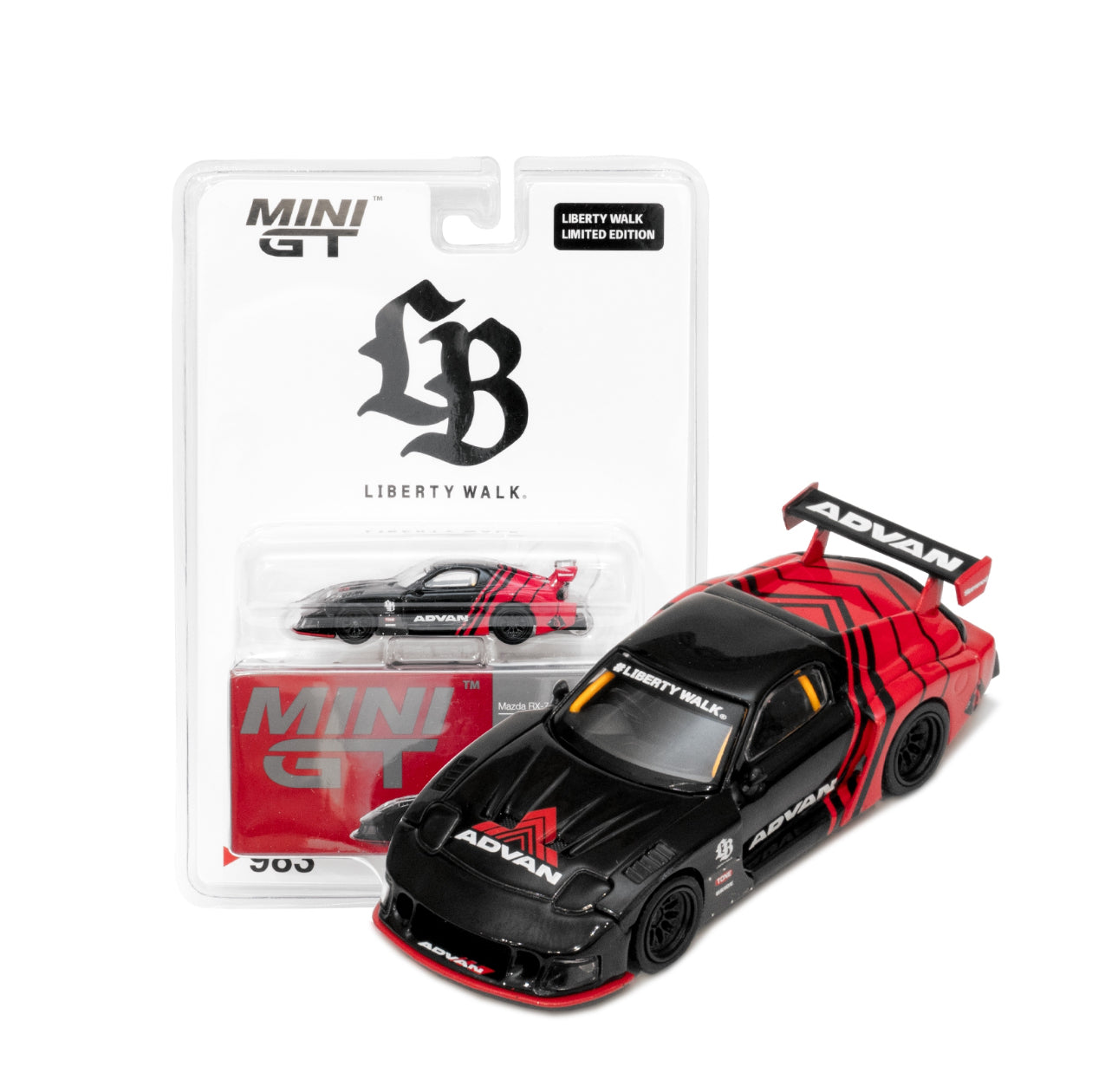 Mini GT 1:64 LBWK Mazda RX-7 LB-Super silhouette Advan Store Exclusive