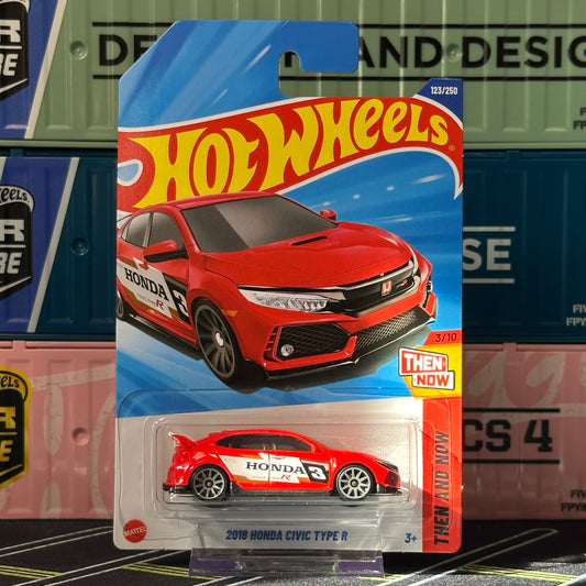Hot Wheels 2025 Mainline 2018 Honda Civic Type R 123/250 Red Long Card - AUSSIE diecast