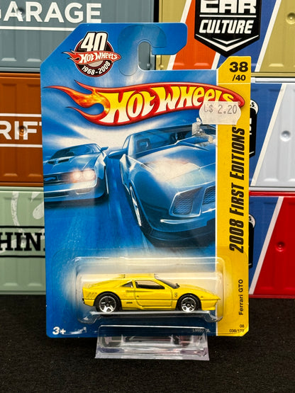 Hot Wheels 90's Ferrari GTO Mainline Yellow