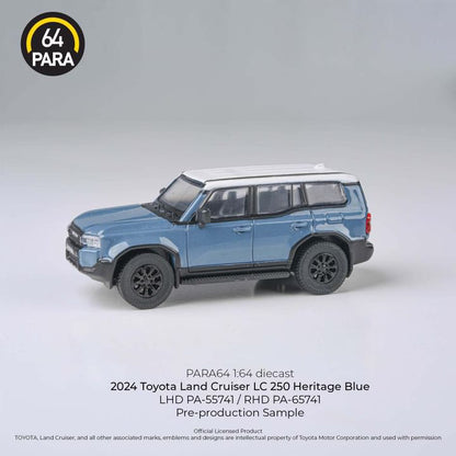 PARA64 1:64 2024 Toyota Landcruiser LC250 Heritage Blue