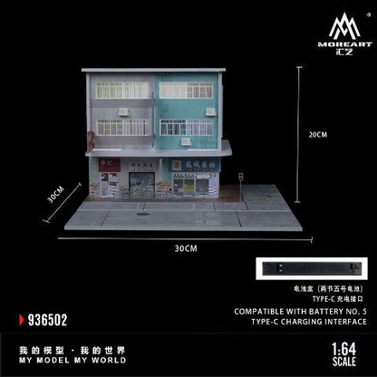 MOREART Hong Kong Street Views 01 or 02 1:64 Diorama with LED Lighting 936501 936502 - AUSSIE diecast