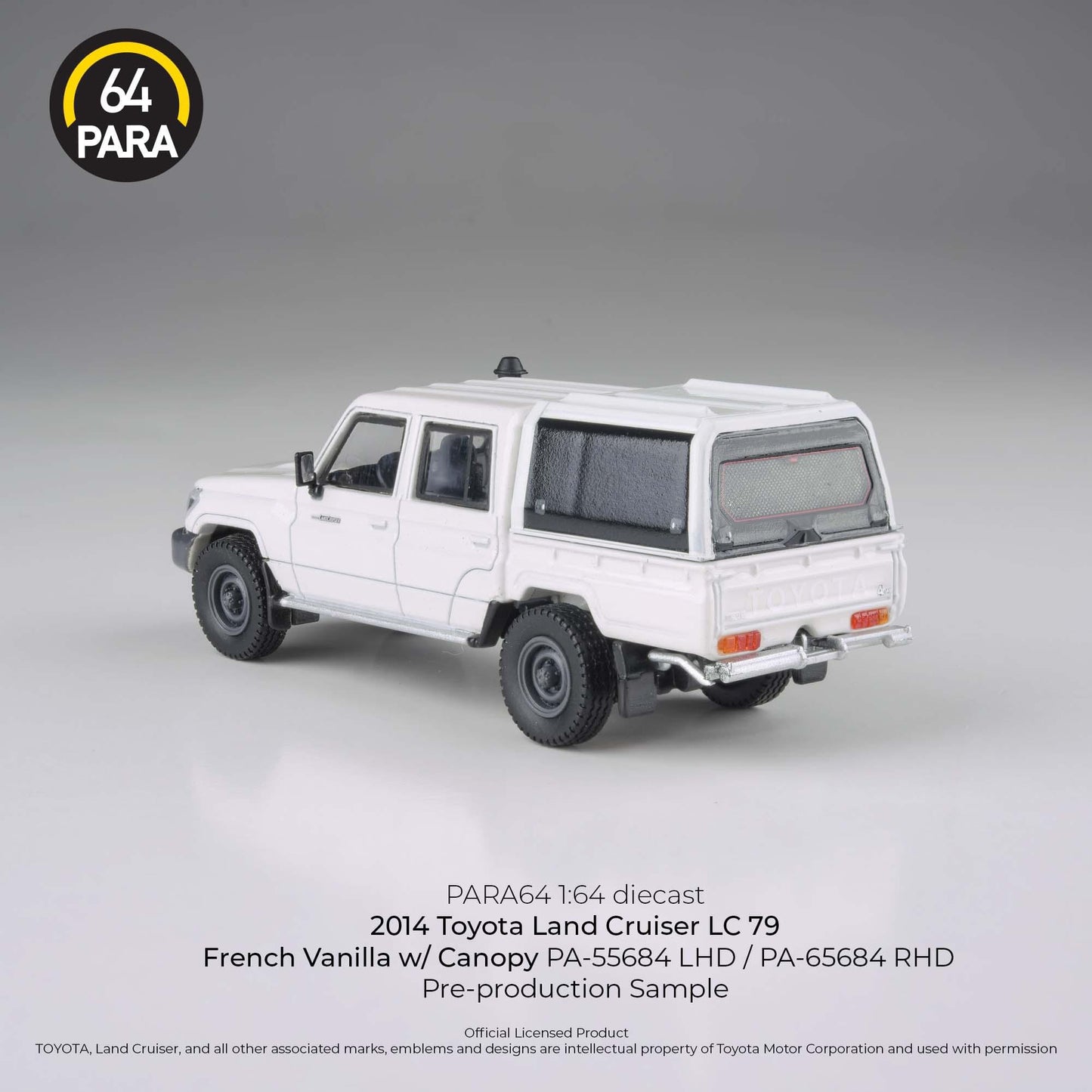 *PREORDER* PARA64 1:64 2014 Toyota Landcruiser LC 79 Dual Cab White