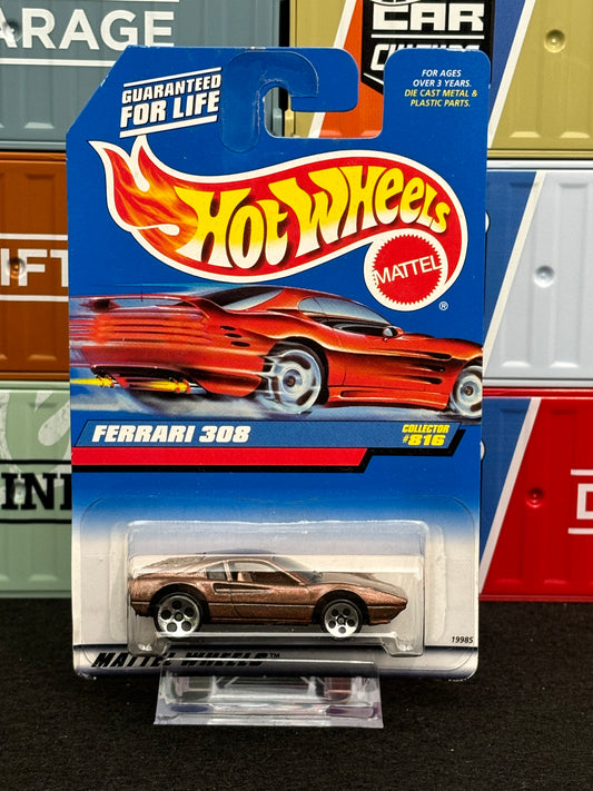 Hot Wheels 90's Ferrari 308 Mainline Metallic Brown