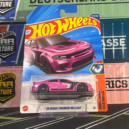 Hot Wheels 2025 Mainline '20 Dodge Charger Hellcat 240/250 Pink Long Card - AUSSIE diecast