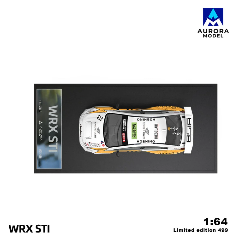 Aurora Model 1:64 Subaru WRX STI Lighting Livery #23 AUSSIE diecast