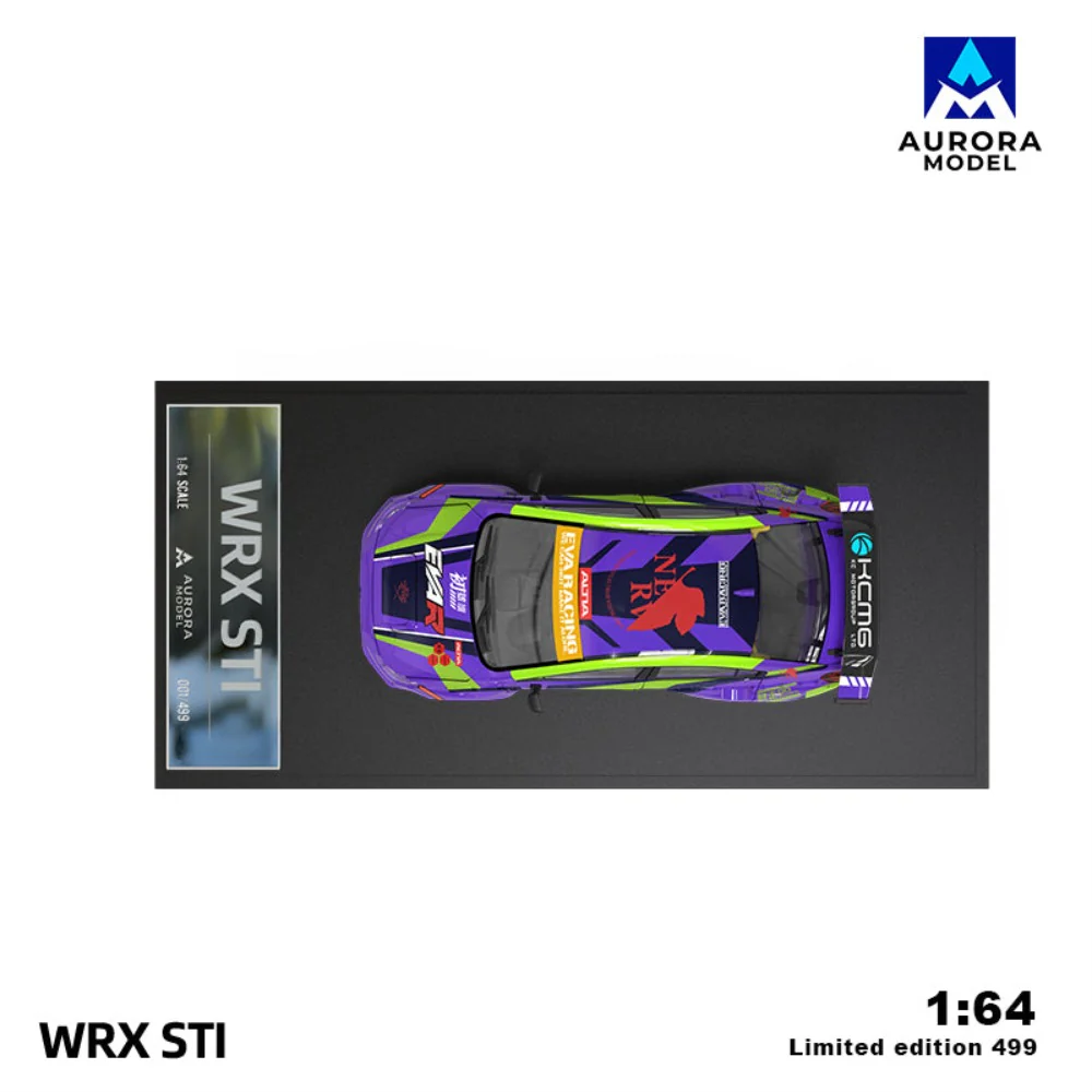 Aurora Model 1:64 Subaru WRX STI Eva Livery Purple - AUSSIE diecast