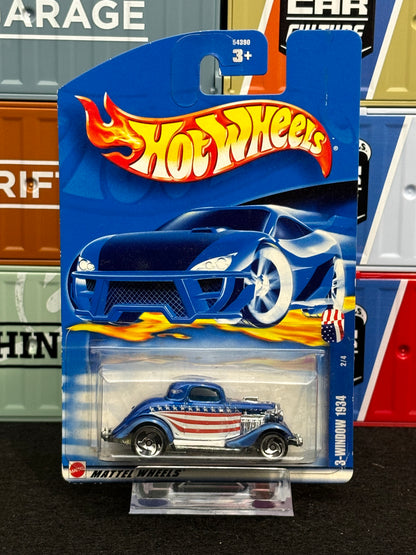 Hot Wheels 90's 3-Window 1934 Mainline Blue