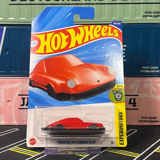 Hot Wheels 2025 Mainline Porsche 911 Carrera Clip 187/250 Red Long Card - AUSSIE diecast 