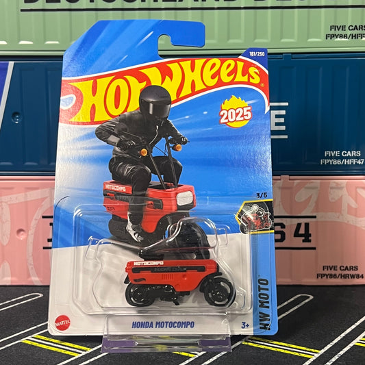 Hot Wheels 2025 Mainline Honda Motocompo #181 Long Card - AUSSIE diecast