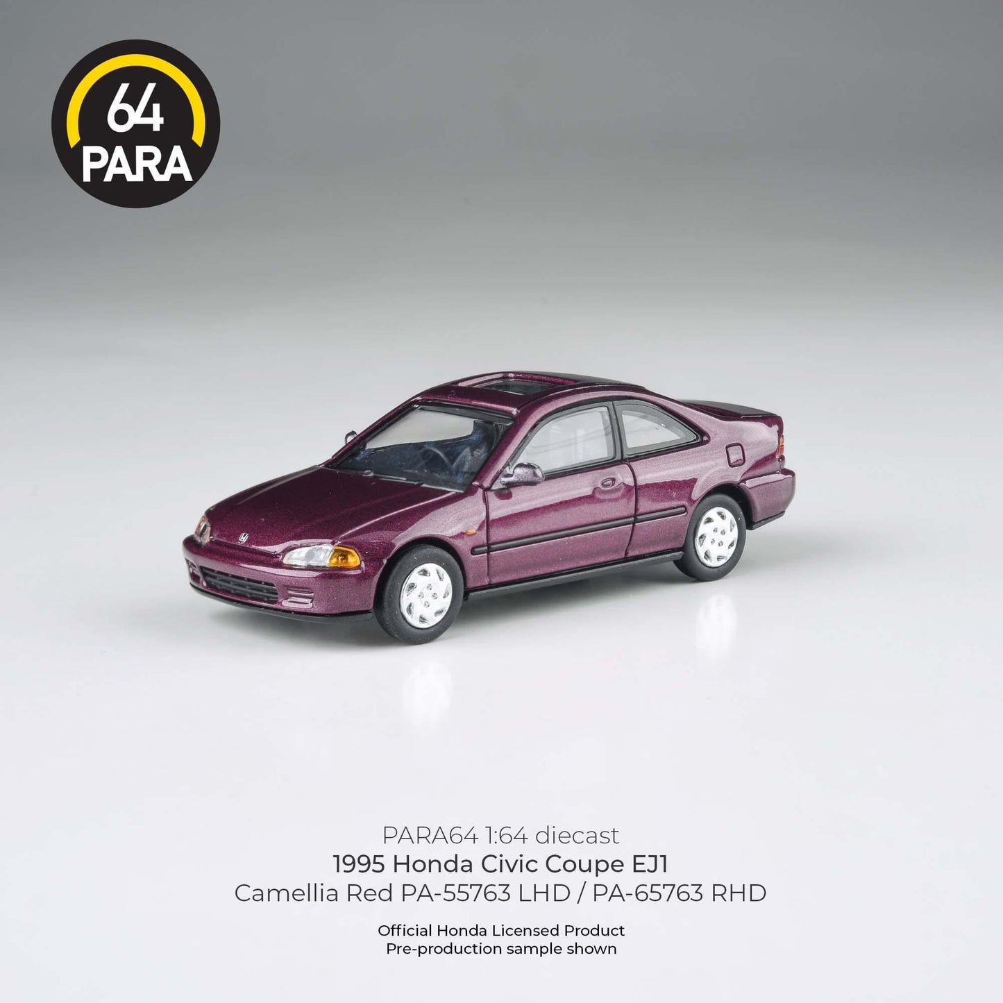 *PREORDER* PARA64 1:64 1995 Honda Civic Coupe Ej1 Red