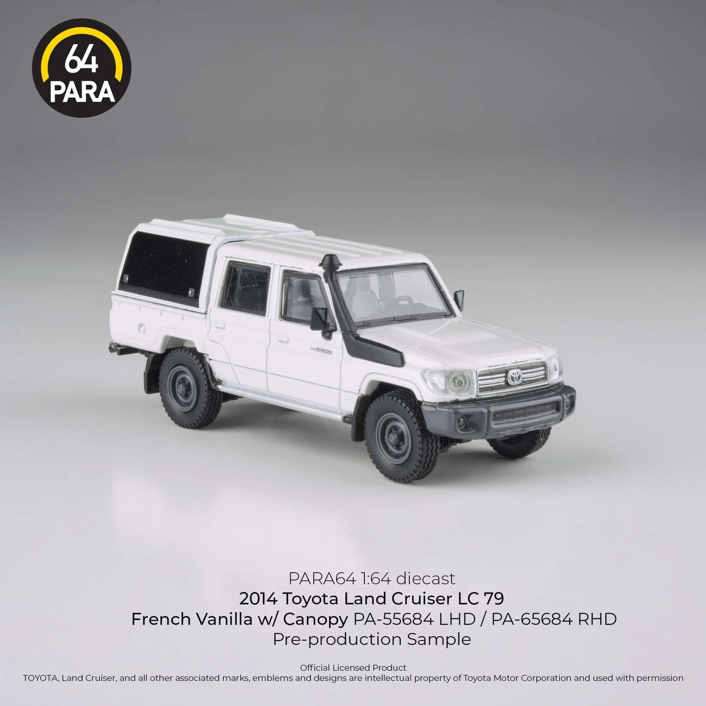 *PREORDER* PARA64 1:64 2014 Toyota Landcruiser LC 79 Dual Cab White