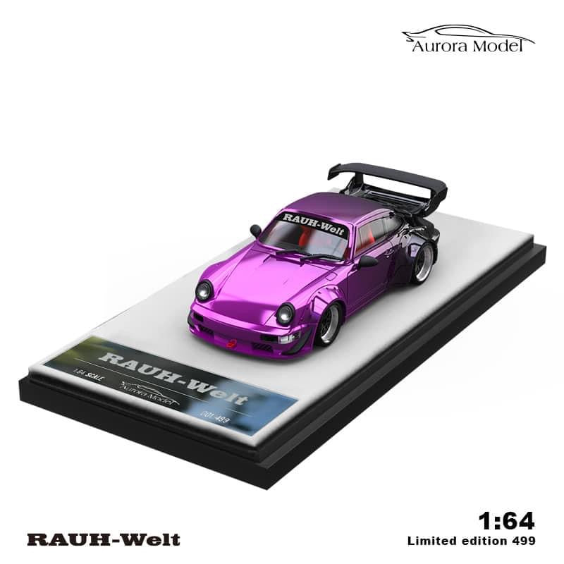 *PREORDER* Aurora Model 1:64 2024 Porsche RWB 964 Purple to Black