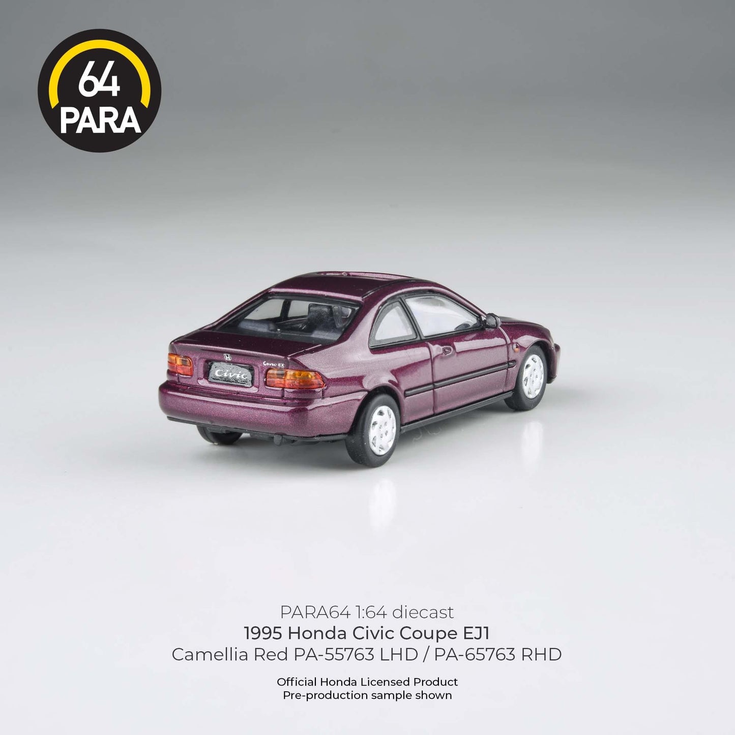 *PREORDER* PARA64 1:64 1995 Honda Civic Coupe Ej1 Red