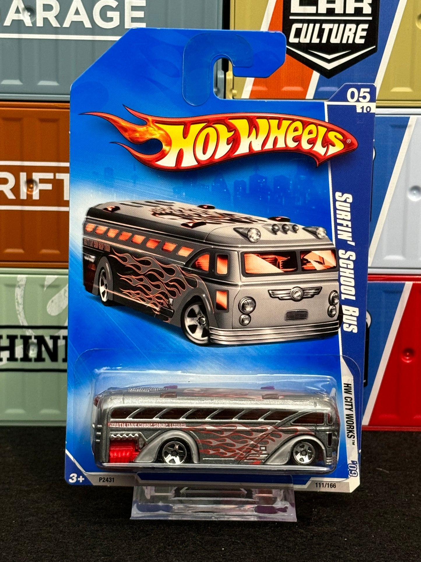 Hot Wheels 90's Surfin' School Bus Mainline Grey