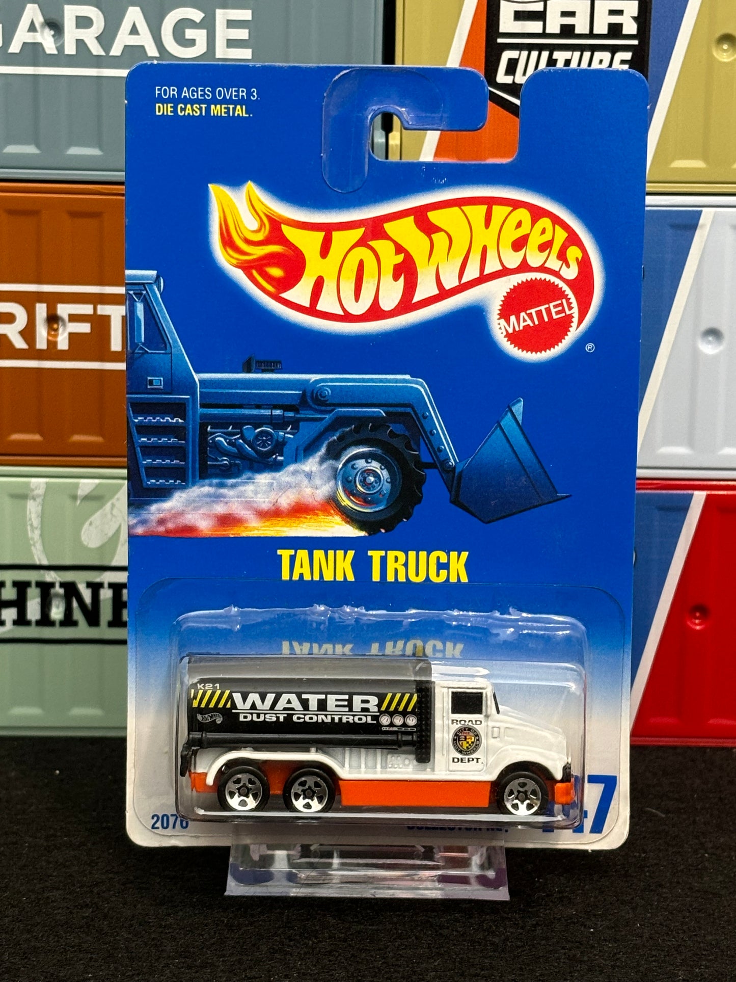 Hot Wheels 90's Tank Truck Mainline White