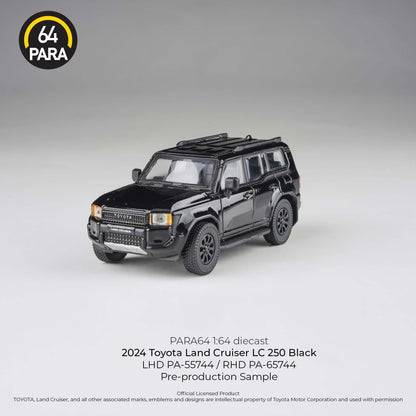 *PREORDER* PARA64 1:64 2024 Toyota Landcruiser LC 250 Black