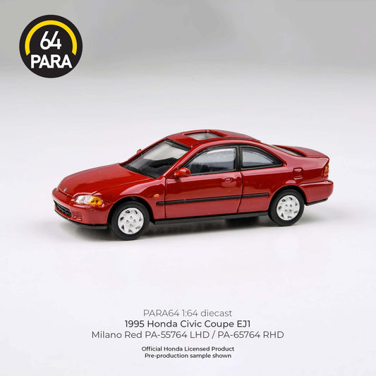 *PREORDER* PARA64 1:64 1995 Honda Civic Coupe Ej1 Milano Red