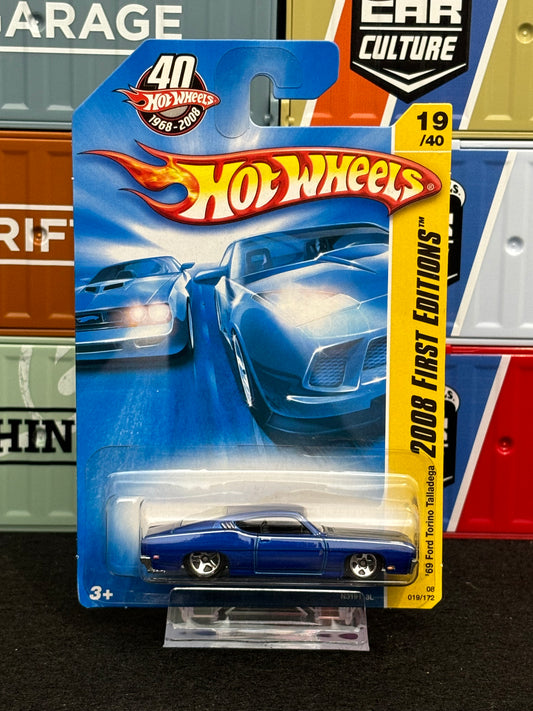 Hot Wheels 90's '69 Ford Torino Talladega Mainline Blue