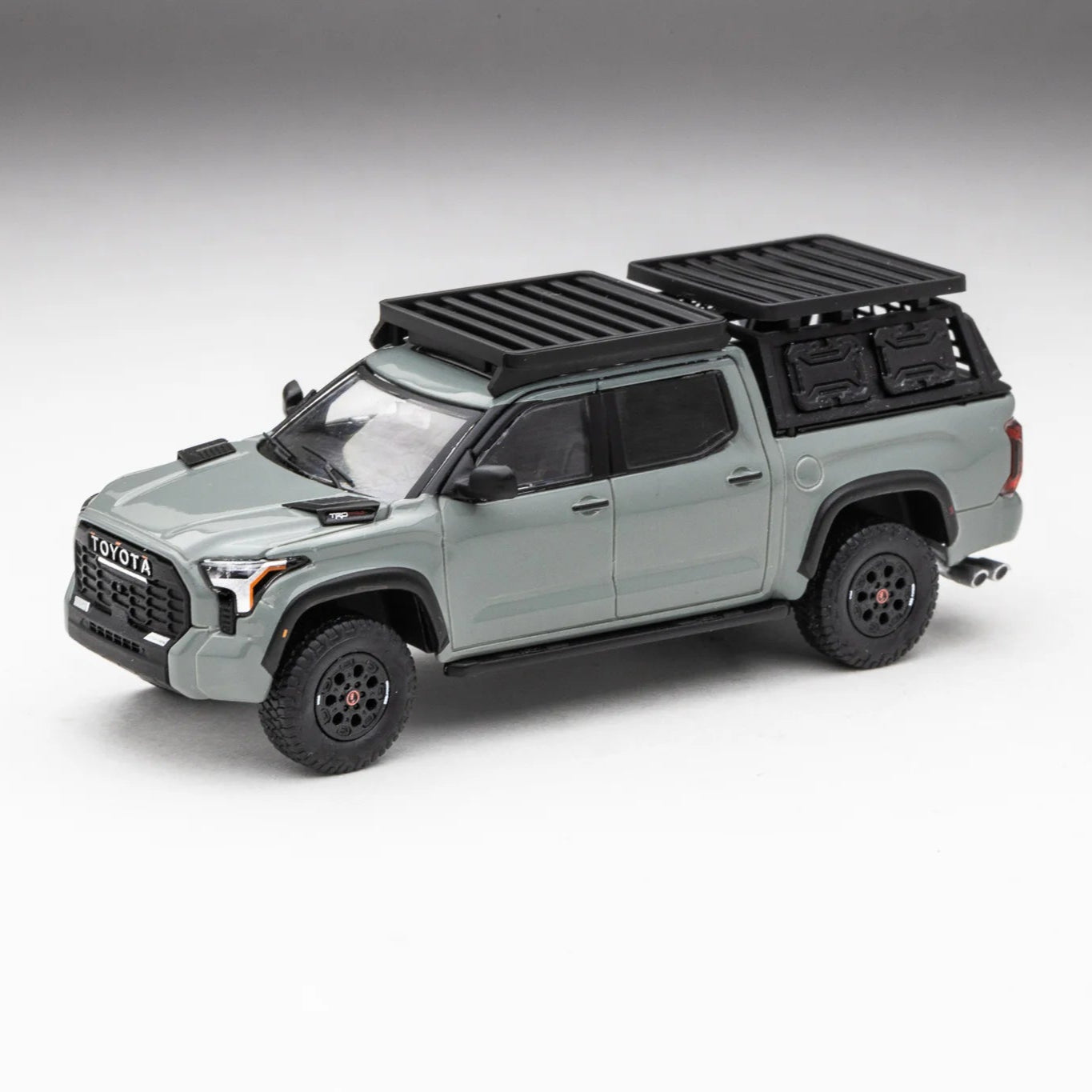DiecastTalk Exclusive GCD Toyota Tundra TRD PRO Lunar Rock with roof rack & accessories Aussie Diecast