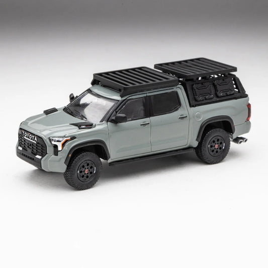 DiecastTalk Exclusive GCD Toyota Tundra TRD PRO Lunar Rock with roof rack & accessories Aussie Diecast