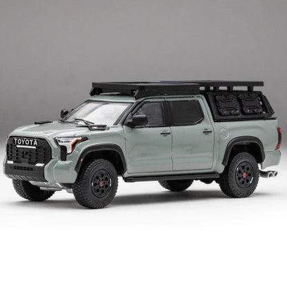 DiecastTalk Exclusive GCD Toyota Tundra TRD PRO Lunar Rock with roof rack & accessories Aussie Diecast