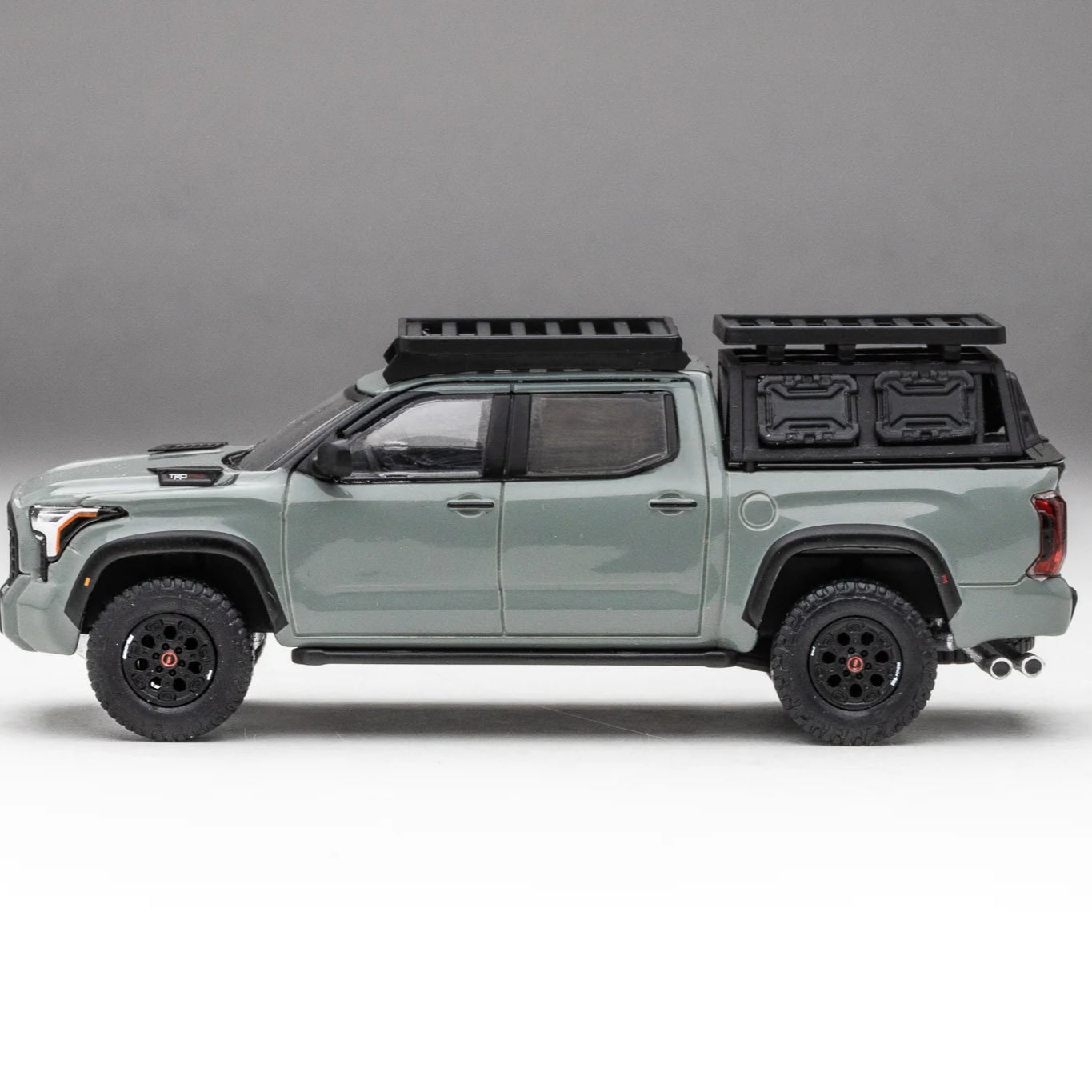 DiecastTalk Exclusive GCD Toyota Tundra TRD PRO Lunar Rock with roof rack & accessories Aussie Diecast