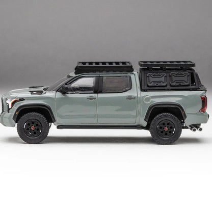 DiecastTalk Exclusive GCD Toyota Tundra TRD PRO Lunar Rock with roof rack & accessories Aussie Diecast