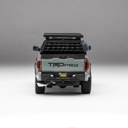 DiecastTalk Exclusive GCD Toyota Tundra TRD PRO Lunar Rock with roof rack & accessories Aussie Diecast