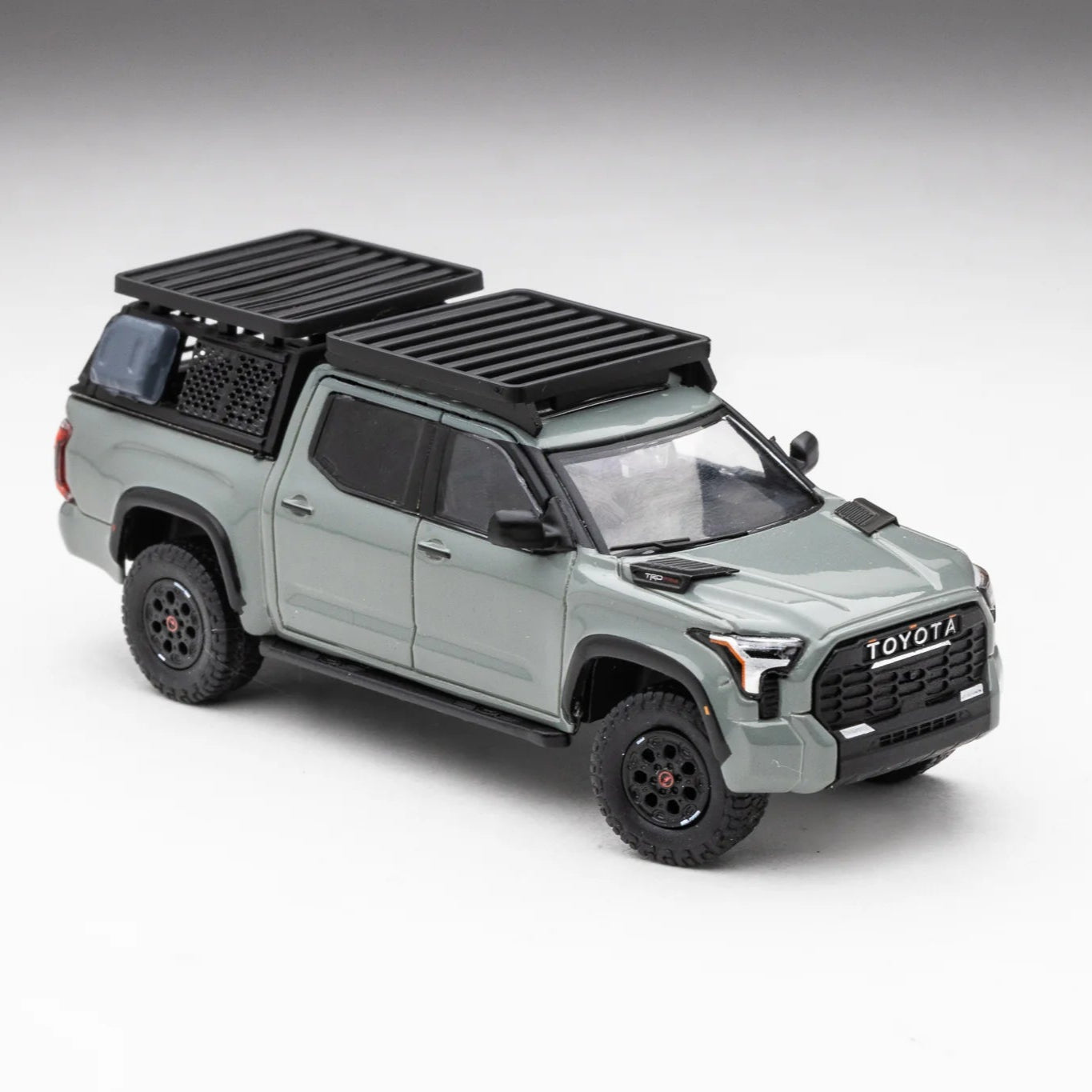 DiecastTalk Exclusive GCD Toyota Tundra TRD PRO Lunar Rock with roof rack & accessories Aussie Diecast