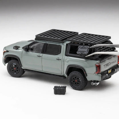 DiecastTalk Exclusive GCD Toyota Tundra TRD PRO Lunar Rock with roof rack & accessories Aussie Diecast
