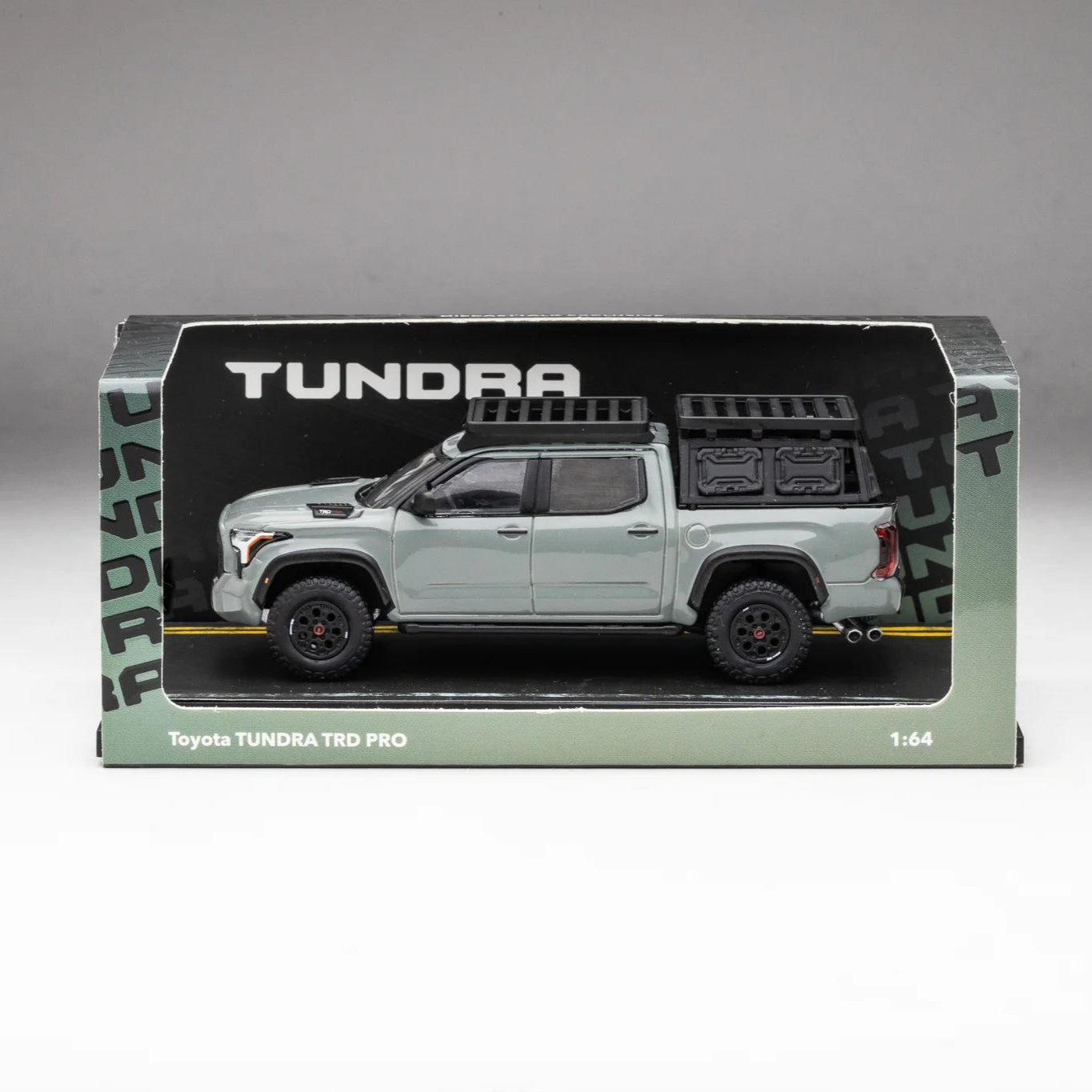 DiecastTalk Exclusive GCD Toyota Tundra TRD PRO Lunar Rock with roof rack & accessories Aussie Diecast