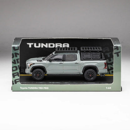 DiecastTalk Exclusive GCD Toyota Tundra TRD PRO Lunar Rock with roof rack & accessories Aussie Diecast