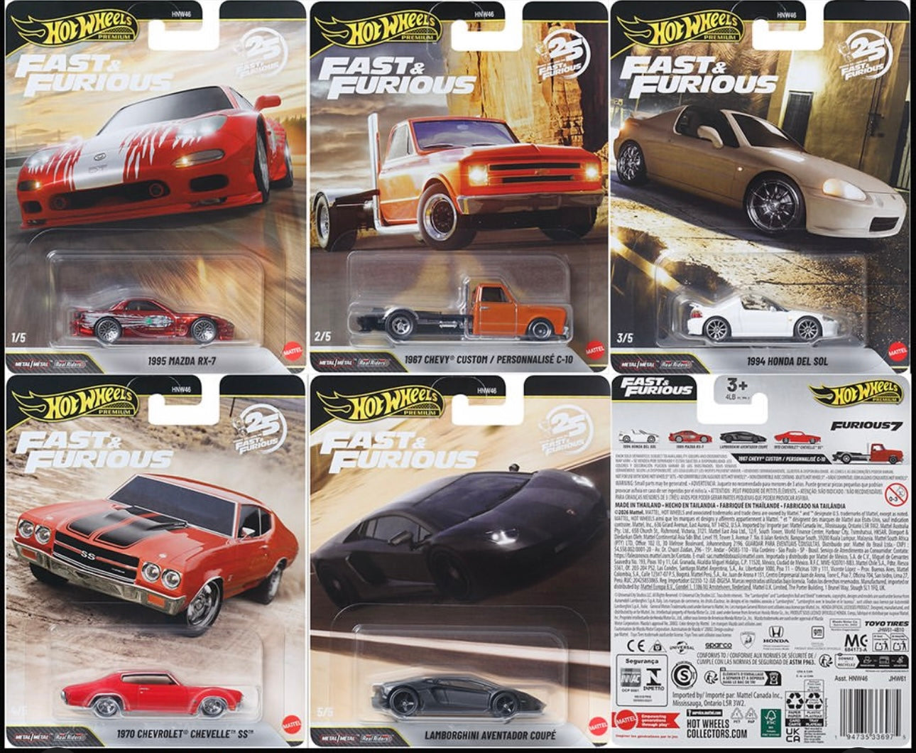 *PREORDER* Hot Wheels Premium 2026 Fast & Furious 25th Anniversary Mix P HNW46