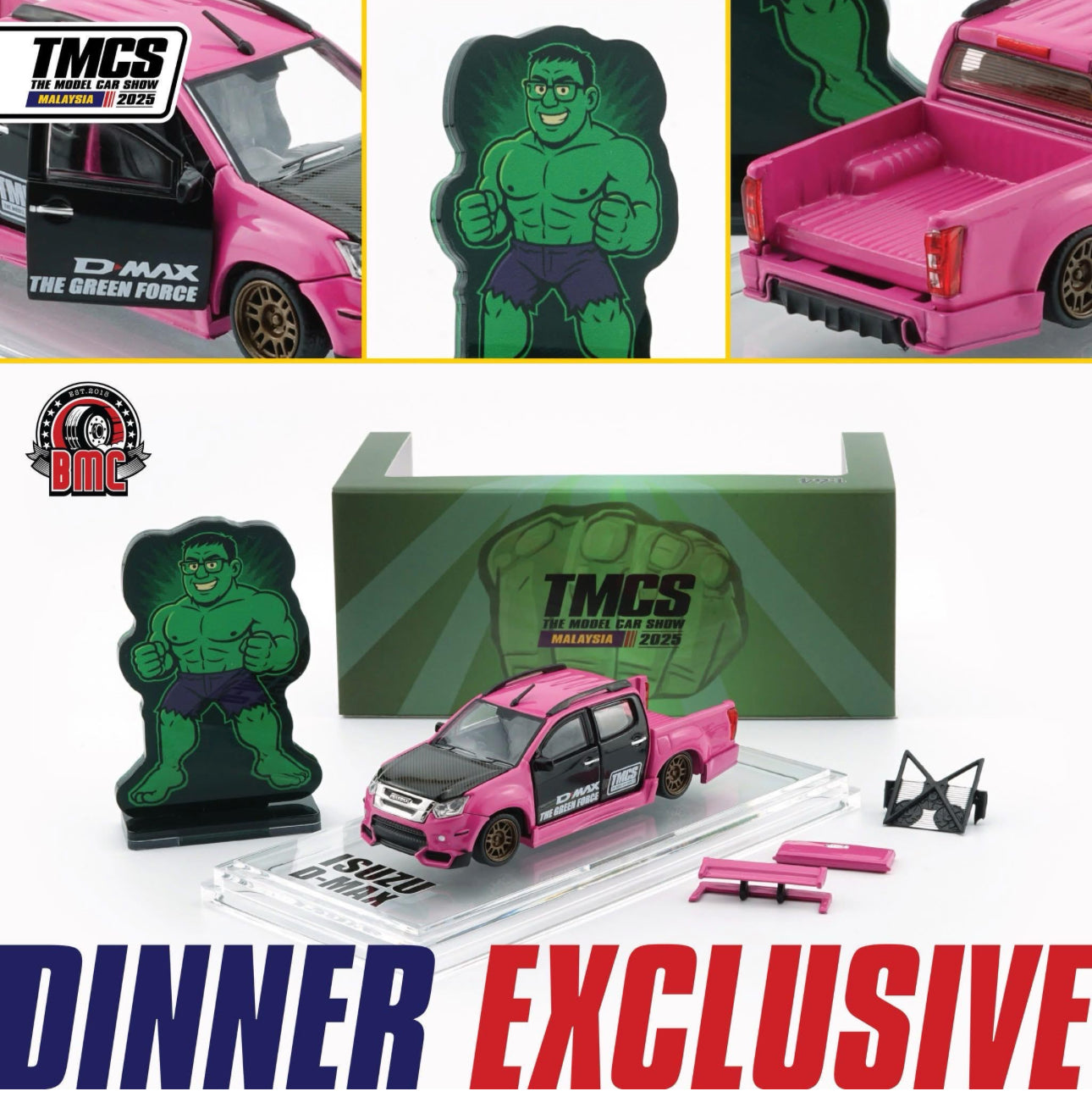 BMC Model Isuzu D-Max Pink Dinner Exclusive 2025 TMCS Aussie diecast