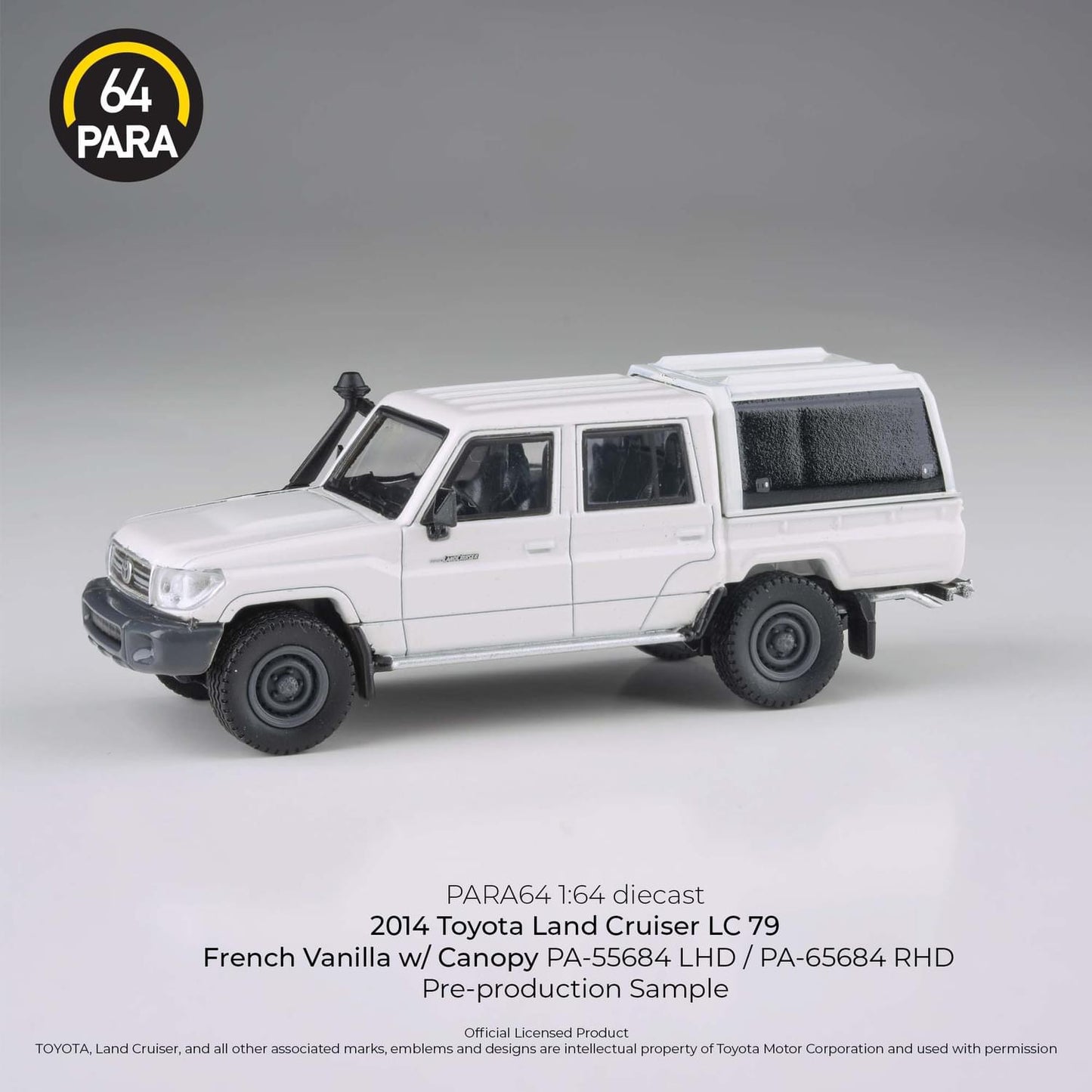 *PREORDER* PARA64 1:64 2014 Toyota Landcruiser LC 79 Dual Cab White