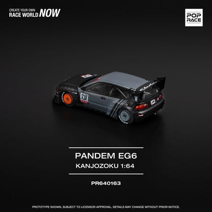 POP RACE Pandem Civic EG6 "KANJOZOKU" - AUSSIE diecast