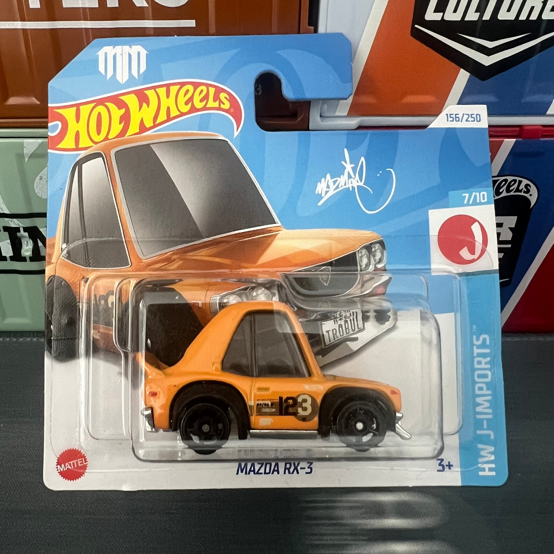 Hot Wheels Tooned Hot Wheels Mad Mike Mazda RX-3 Tooned Orange