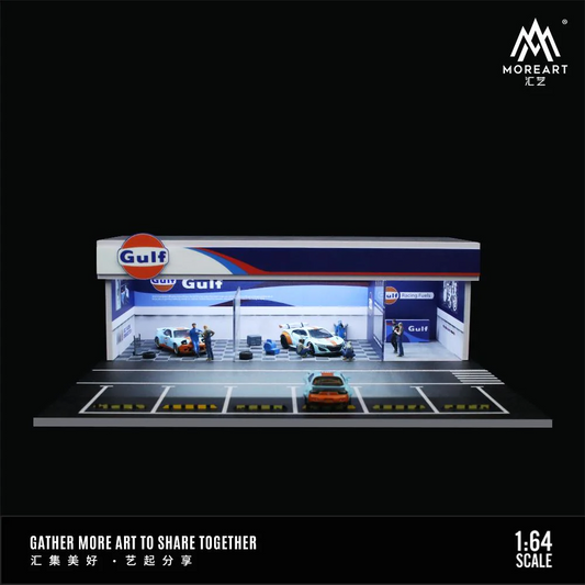 MOREART Gulf Oil Workshop 1:64 Diorama with LED Lighting - AUSSIE diecast