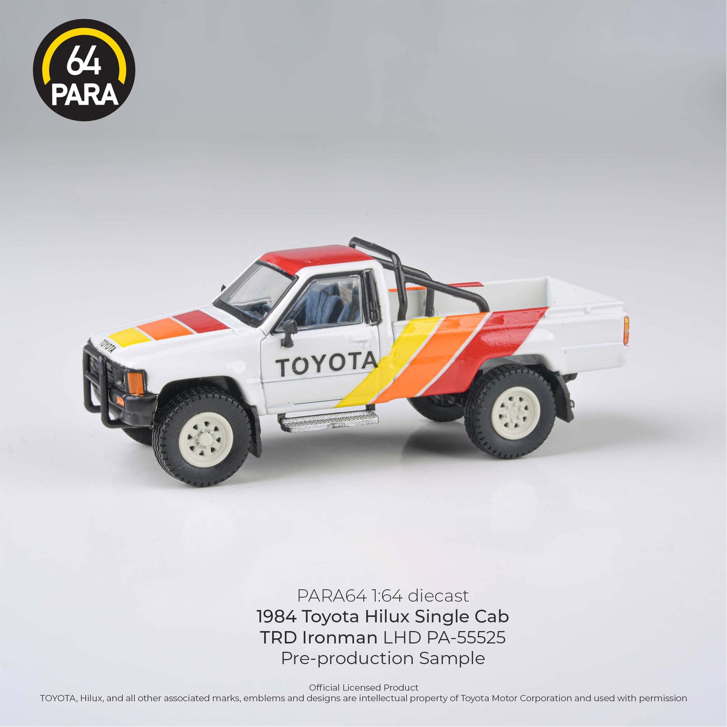 PARA64 1:64 1984 Toyota Hilux TRD Ironman Single Cab Ute White