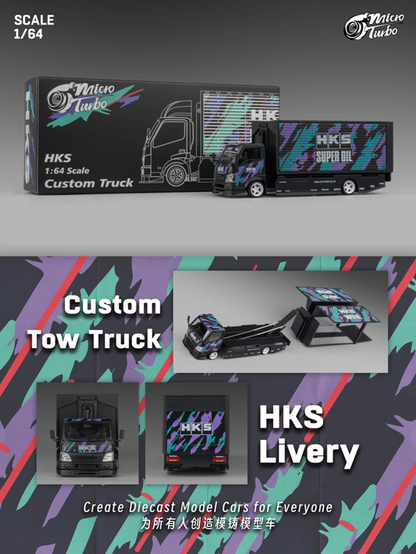 Micro Turbo HKS Custom Tow Truck - Metallic Black