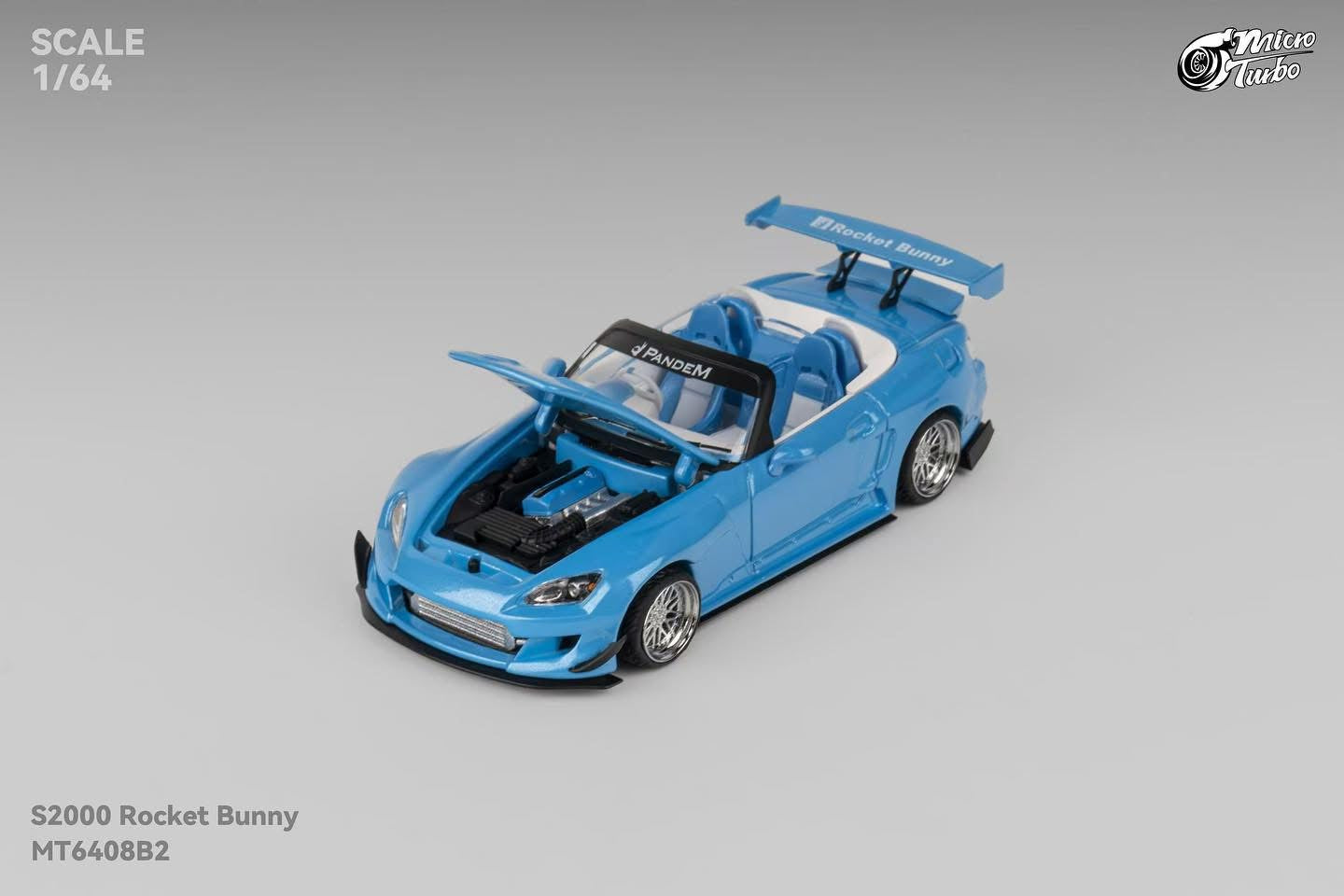 **PREORDER** Micro Turbo Custom S2000 Rocket Bunny Metallic Blue - AUSSIE diecast