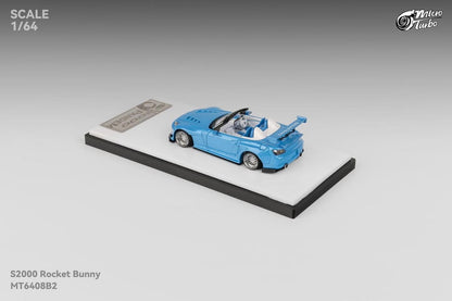 **PREORDER** Micro Turbo Custom S2000 Rocket Bunny Metallic Blue - AUSSIE diecast