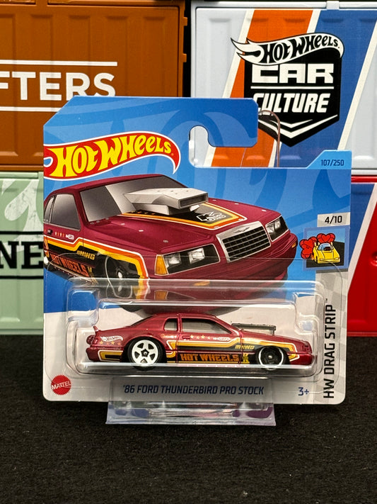 Hot Wheels 2023 '86 Ford Thunderbird Pro Stock 107/250 Mainline Short Card