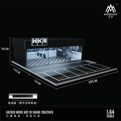 MOREART HKS Workshop 1:64 Diorama with LED Lighting