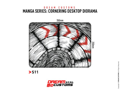 Dream Customs Manga Series JP Drift Corner Desktop Diorama Mat