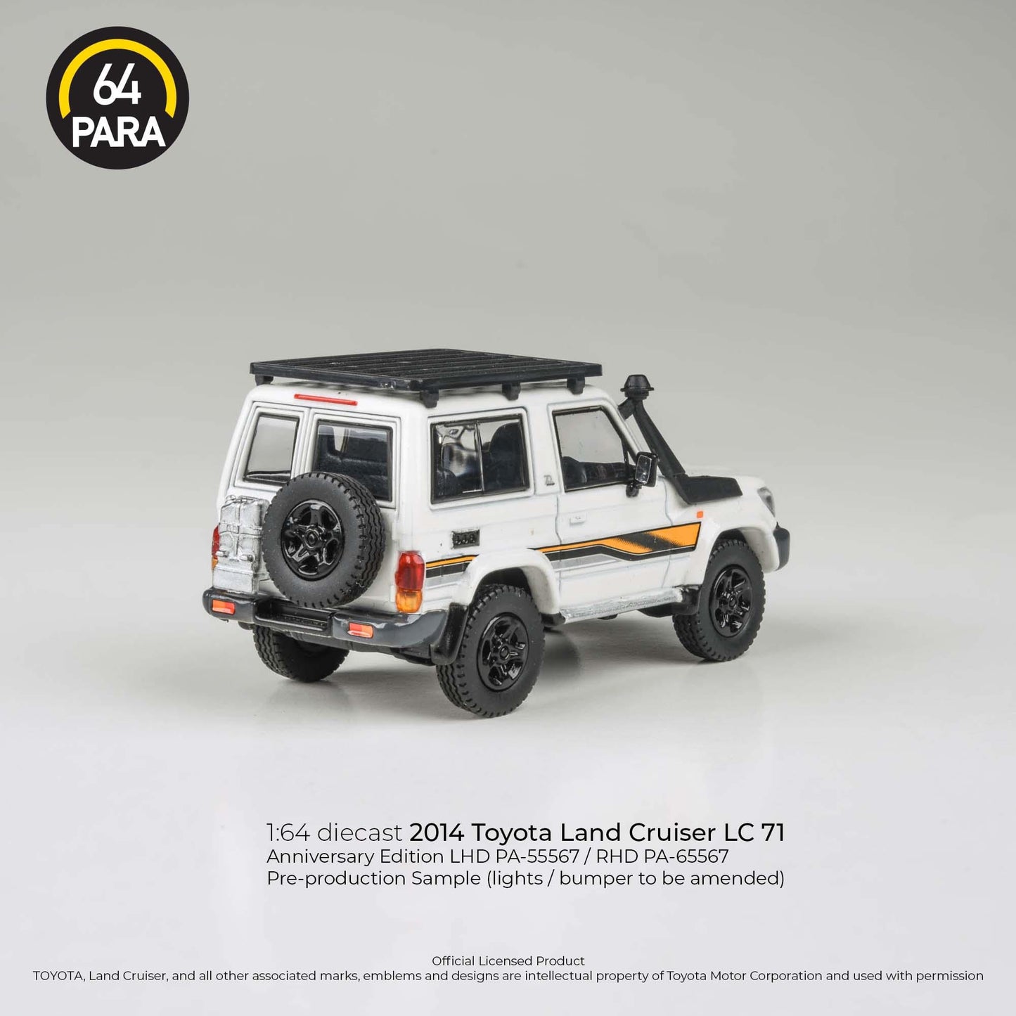 *PREORDER* PARA64 2014 Toyota Landcruiser LC71 3 door White Anniversary Edition